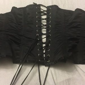 Black steel bonded corset